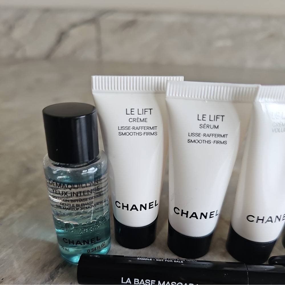 CHANEL 8pc Set-Le Lift Crème+Serum+Hydra Beauty Micro Crème+Lash Primer+Remover - Picture 3 of 6
